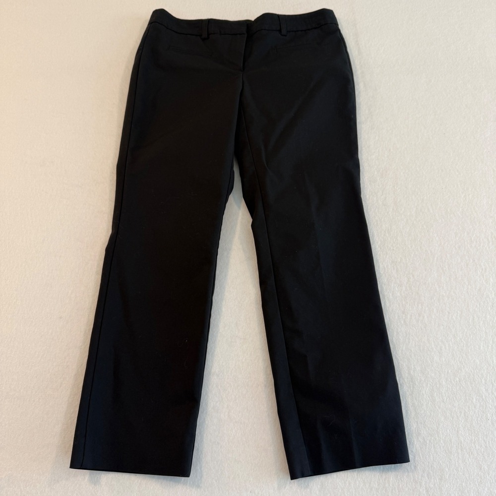 Cynthia Rowley Dress Pants Women 4 Black Straight Leg Stretch Office Trousers